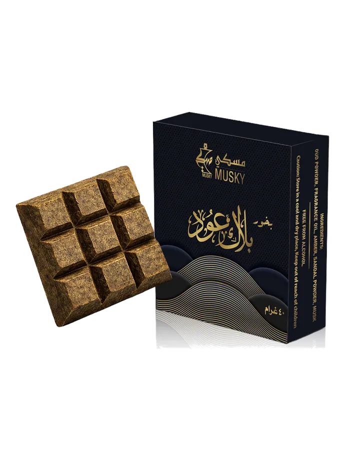 بخور بلاك عود 40 غرام، البخور من مسكي