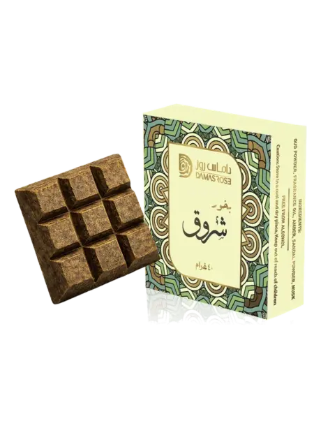 BAKHOOR SHUROUQ 40G, Bakhoor by Damas Rose