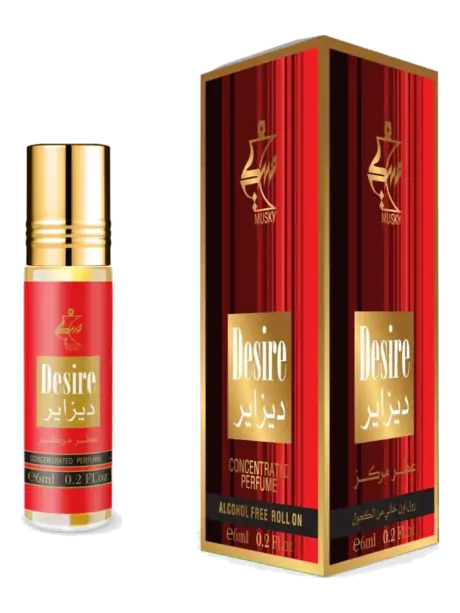 DESIRE 6 ML ROLL-ON, Concentrated Perfume by Musky