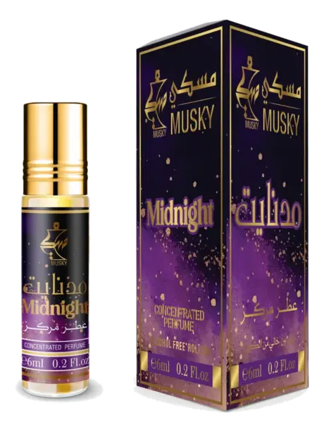 MIDNIGHT 6 ML ROLL-ON, Concentrated Perfume by Musky