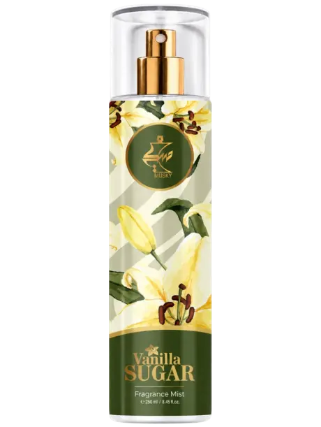 VANILLA SUGAR FRAGRANCE MIST 250 ML, Fragrance Mist by Musky