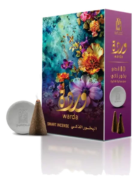 بخور وردة هرمي 10 قطع، البخور من أنسام الخليج